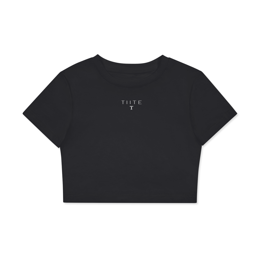tiite,tiitewear,womans activewear,black crop tee