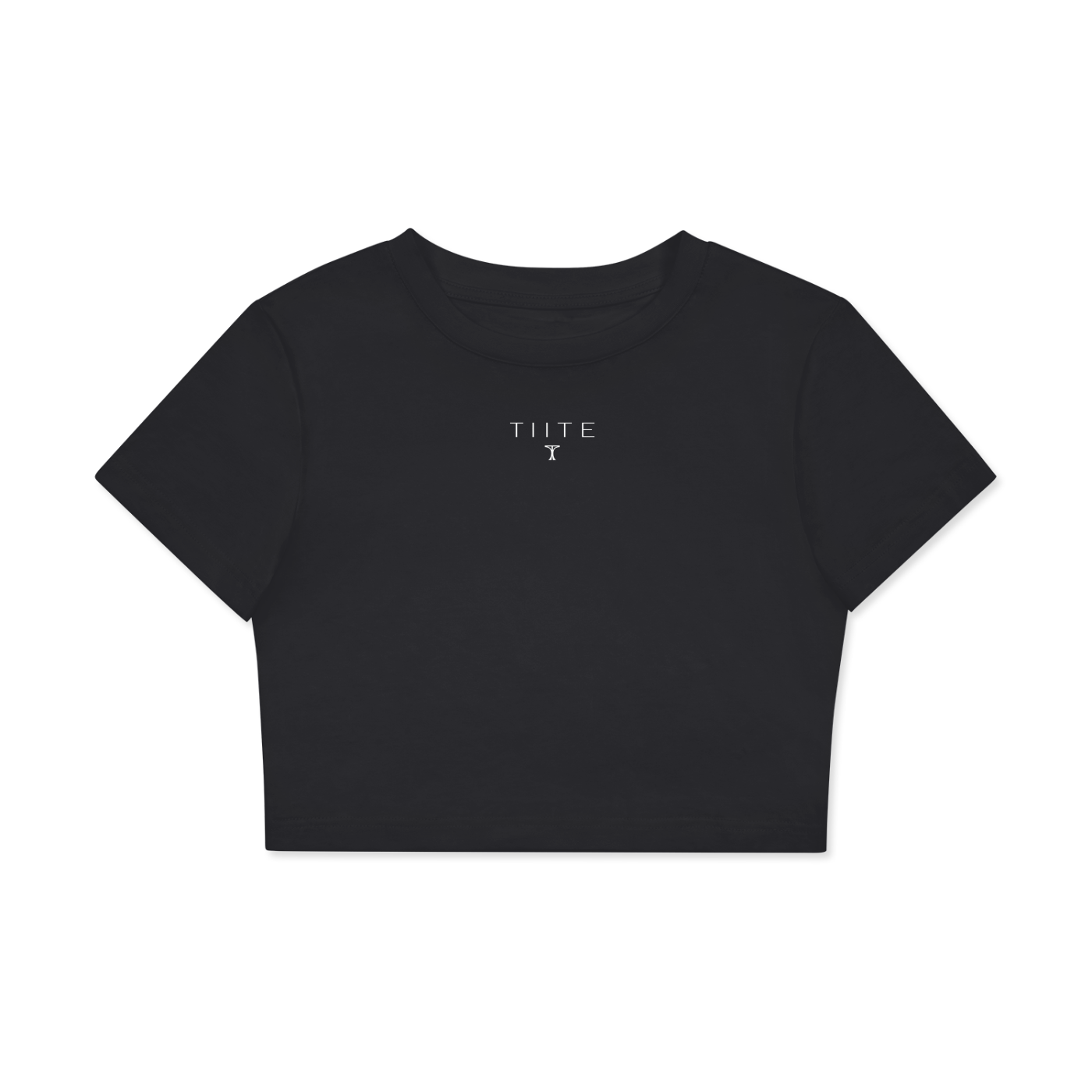 tiite,tiitewear,womans activewear,black crop tee